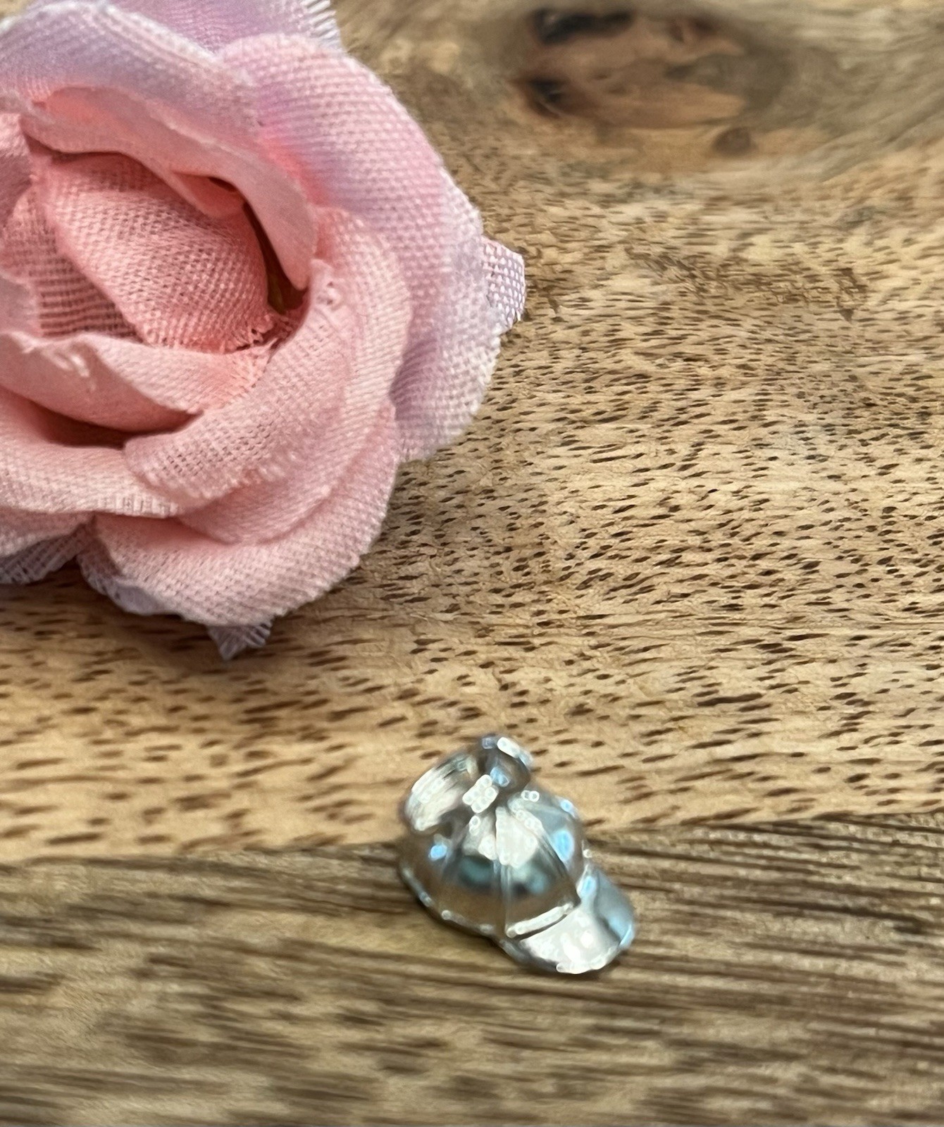 Tiny Baseball Hat Charm Sterling - image 4