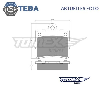 TX 12-77 SATZ BREMSBELÄGE BREMSKLÖTZE HINTEN TOMEX BRAKES NEU OE QUALITÄT