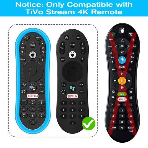 Silicone Case for TiVo Stream 4K Remote, Anti-Slip Shockproof Glow Blue - Picture 2 of 7