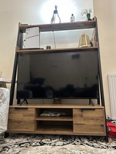 NEXT Dark Bronx Oak Effect Ladder TV Unit