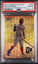 Bryce Harper 2021 Stadium Club Chrome SUPERFRACTOR 1/1 PSA 8 Virtual Reality #5