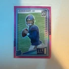 2025 Panini Donruss - Rated Rookie Jaxson Dart #400 Optic Preview Pink Prizm