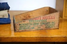 Vintage Remington Shells Wood Ammo Crate Box Hardware Store Nut Bolt bin drawer