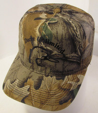 Ducks Unlimited Trucker Hat Brown Vtg Oak Leaf Camouflage Youngan Snapback Cap
