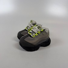 Nike Little Air Max 95 Neon 2020 TD Toddler Shoes Grey Volt 905462-050 Size 4C