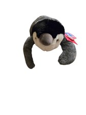 FAO Schwarz Adopt A Pets PENGUIN 22" Huggable Plush Laying Gray Stuffed Animal