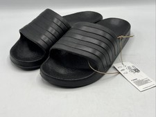 Adidas Adilette Aqua Women's Size 7 All Black Shower Slides New with Tags
