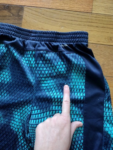 Adidas Boys Royal Blue/Black/Red Climate Patterned Athletic Shorts. Size 7X. - Picture 6 of 9