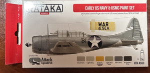 Hataka Hobby Red Line HTK-AS53- Early US Navy & USMC Paint Set