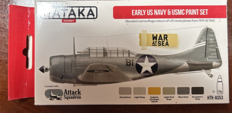 Hataka Hobby Red Line HTK-AS53- Early US Navy & USMC Paint Set