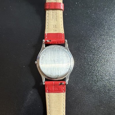 Tiffany & Co. アナログ腕時計 Tiffany & Co. Women's Analog Watch White Dial Date Red Leather