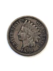 1890 Indian Head Cent coin - almost full Liberty