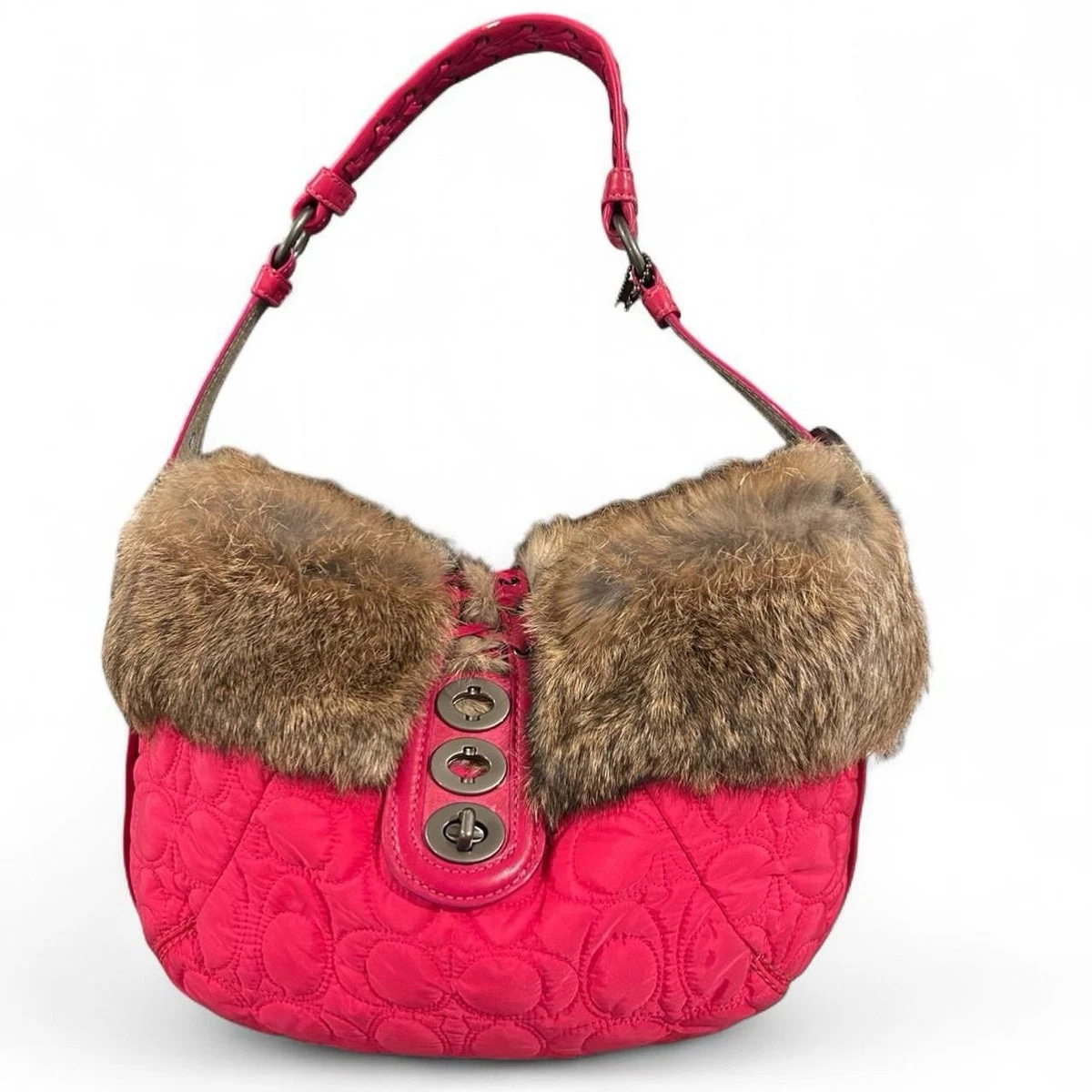 Coach Pink Fur Exterior Bags & Handbags for Women for sale | eBay