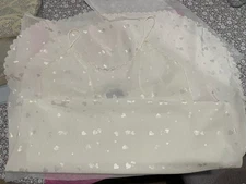 D. Porthault Chamise Nightgown White M 100% Poly Neiman Marcus Excellent Hearts