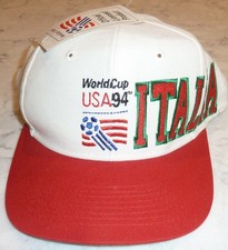 Vintage World Cup 1994 Team Italia Hat USA '94 Soccer Apex Snapback Cap