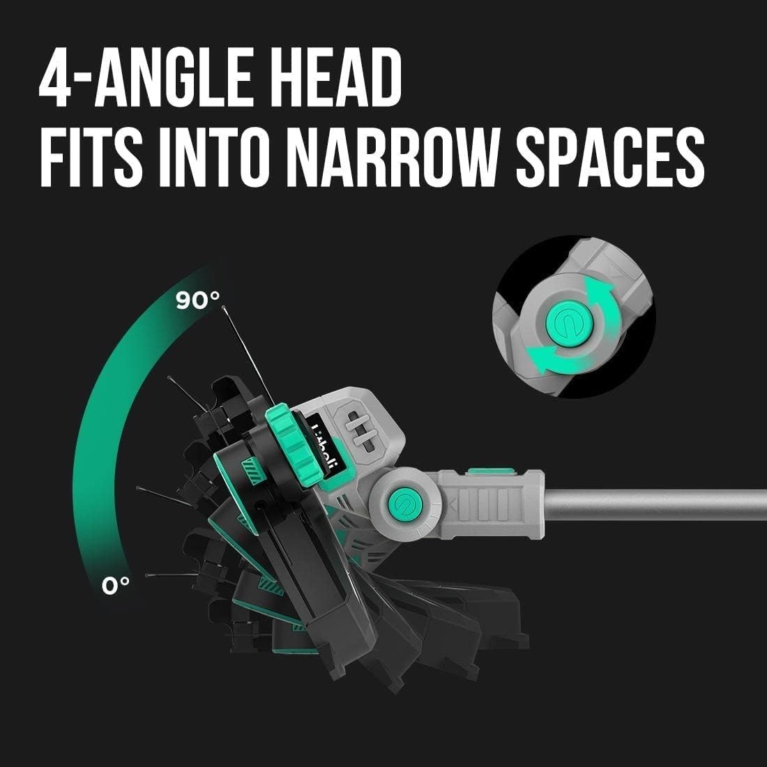 Lightweight 20V 12" Cordless Weed Wacker with Adjustable Pole & Battery Included