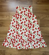 Dolce & Gabbana Vintage Cherry Print Dress Polka Dot Cotton A-Line Mini IT 42 S