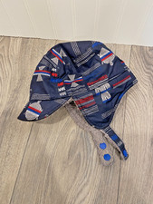 Patagonia Baby Reversible Shell Hat Geometric Print Soft Fleece Lined 12 Months
