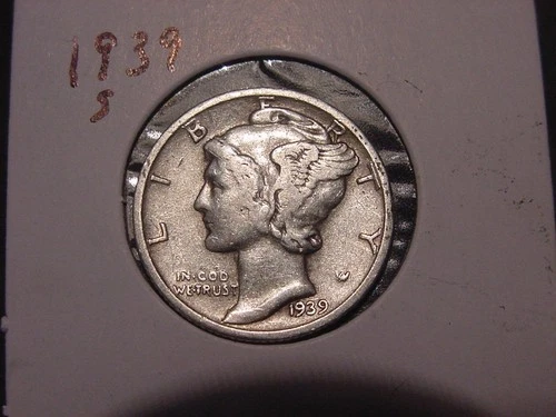 1939-S MERCURY DIME VF POPULAR DATE SHIPS FREE