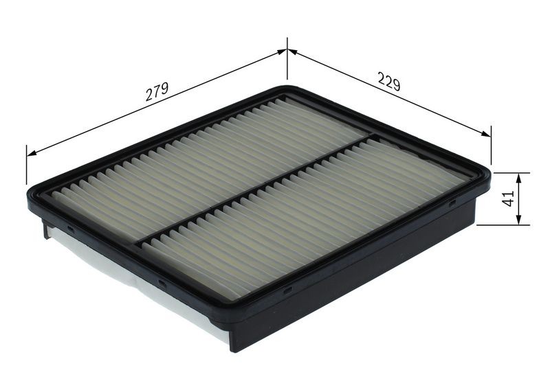 BOSCH F026400116 Air Filter 279mm Length Insert 41mm Height Fits Kia Optima