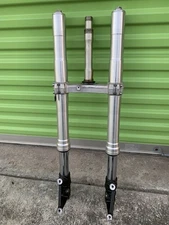 07-08 KAWASAKI NINJA ZX6R FRONT FORKS SHOCK SUSPENSION SET PAIR Straight