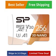 Silicon Power 256GB Micro SD Card U3 SDXC Up to 100MB/s High Speed Memory Car...