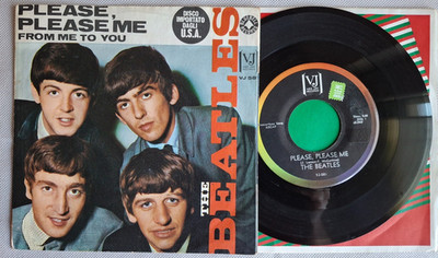 BEATLES PLEASE PLEASE ME FROM ME TO YOU VJ BLUEBELL ITALIAN ONLY 1964 45 7'' SCM