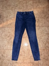 Time and Tru Women's Blue Solid Denim Jegging Jeans, Regular, Size S 4-6 