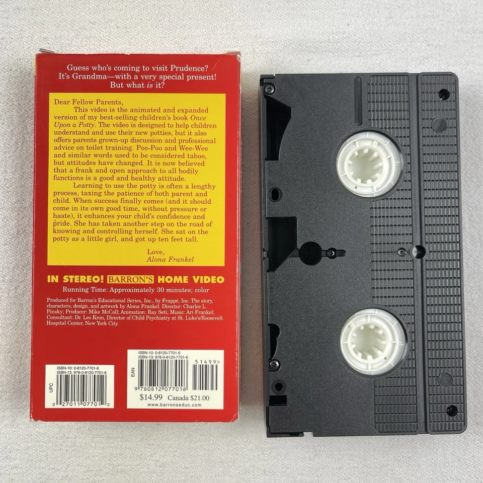 Once Upon a Potty - For Her (VHS, 2001) Kids Music Video Very Good - Image 2 of 2