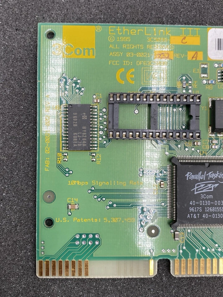 3Com ISA Etherlink III 3C509B-C 0021-002 REV-A BNC Network Card Ethernet LAN 199 - Image 4 of 4
