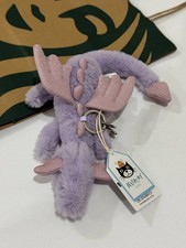 Jellycat Amuseable Purple Dragon Bag Charm Plush Keychain New Tags Authentic