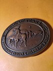 Vintage 70s Brass Belt Buckle TRAIL of TEARS  Southwest Indian Childrens Fund — photo 4