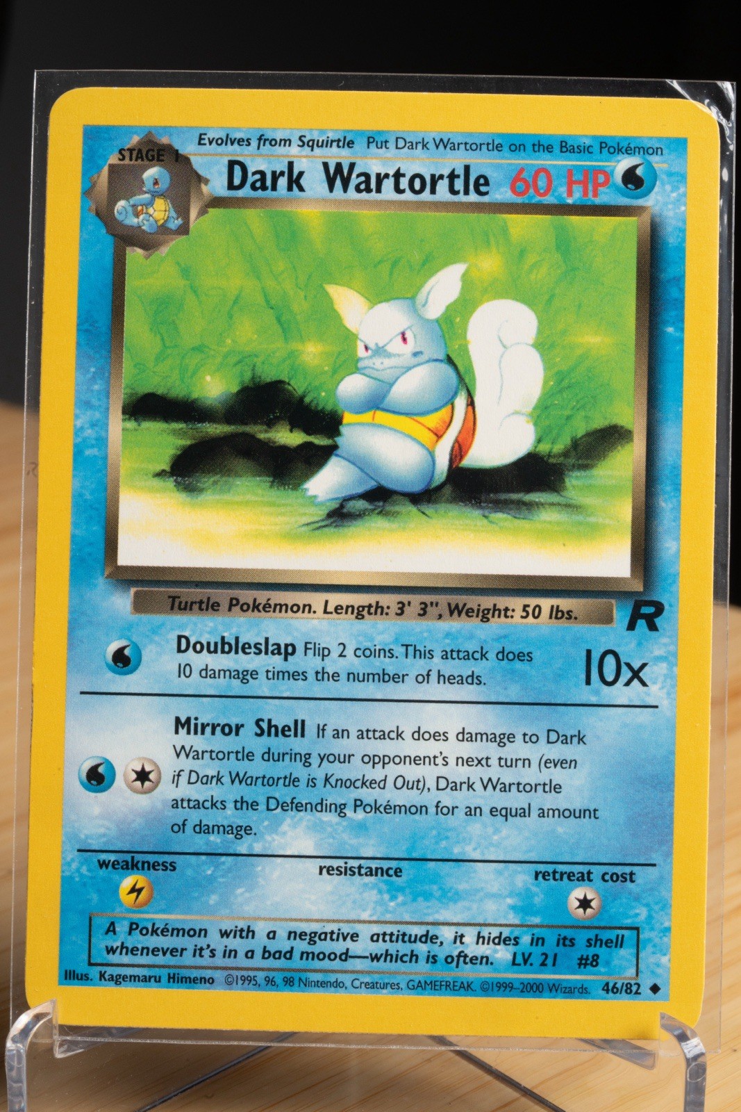 Dark Wartortle 46/82 Team Rocket Regular WOTC Unlimited Pokémon Card NM