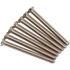 Flat Head Electrical Screws 40mm Long Flat Plate Sockets M3.5 3.5mm Chrome