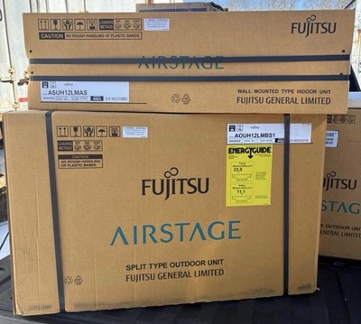 NEW 12,000 BTU (1 Ton) 12k Fujitsu Mini Split AC/Heat Pump Indoor & Outdoor