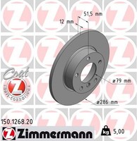 2X Zimmermann Bremsscheibe Coat Z 150.1268.20 FüR BMW E36 Z3 3Er Compact Touring