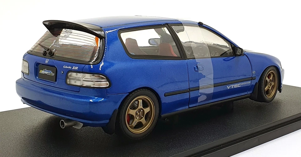 Solido 1/18 Scale Diecast S1810406 - 1991 Honda Civic (EG6) - Blue Pearl - Image 2 of 4
