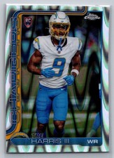 Tre Harris Topps Chrome Football Rookie Raywave Refractor Chargers #338