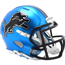 Detroit Lions Blue Alternate 2024 Riddell Speed Mini Football Helmet