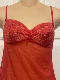 La Perla Malizia Spring in New York Chemise XS Valentine Red