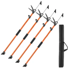 Uimoso 4Pcs Adjustable Cabinet Support Poles 45.7-114.2 in Telescopic Rods