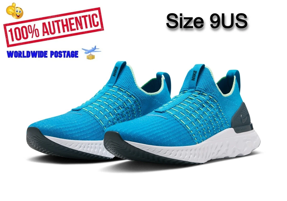 Nike React Phantom Run Flyknit 2 Shoes Mens Size 11 Blue Slip On CJ0277-400 Nike React Phantom Run Flyknit 2 College Navy for Sale  main image 3