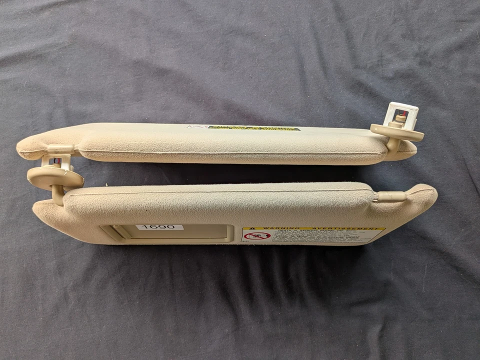 2006-2011 Lexus GS300 GS350 GS450H Driver & Passenger Sun Visor Pair Tan OEM - Image 4 of 4