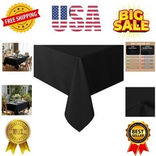 Rectangle Tablecloth - 60 x 84 Inch - Stain and Wrinkle Resistant Washable Po...