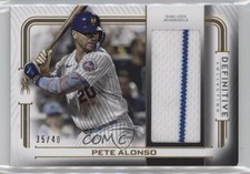 2023 Topps Definitive Collection Jumbo Relic 35/40 Pete Alonso #DJR-PA 13y5