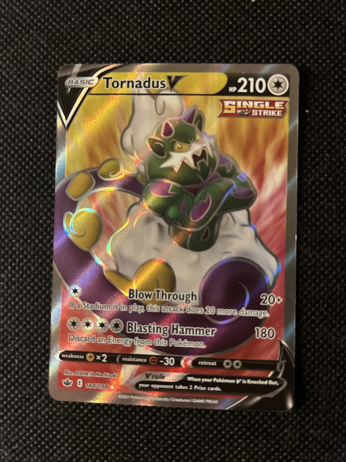 Pokémon TCG Tornadus V Holo Ultra Rare 184/198 Chilling Reign MINT