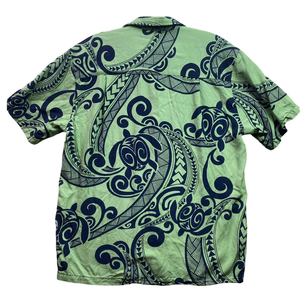 Camisa Maika De Colección Para Hombres Pequeña Hawaiana AOP Tribal Festival de Tortugas Marinas Playa Foto 2 de 4