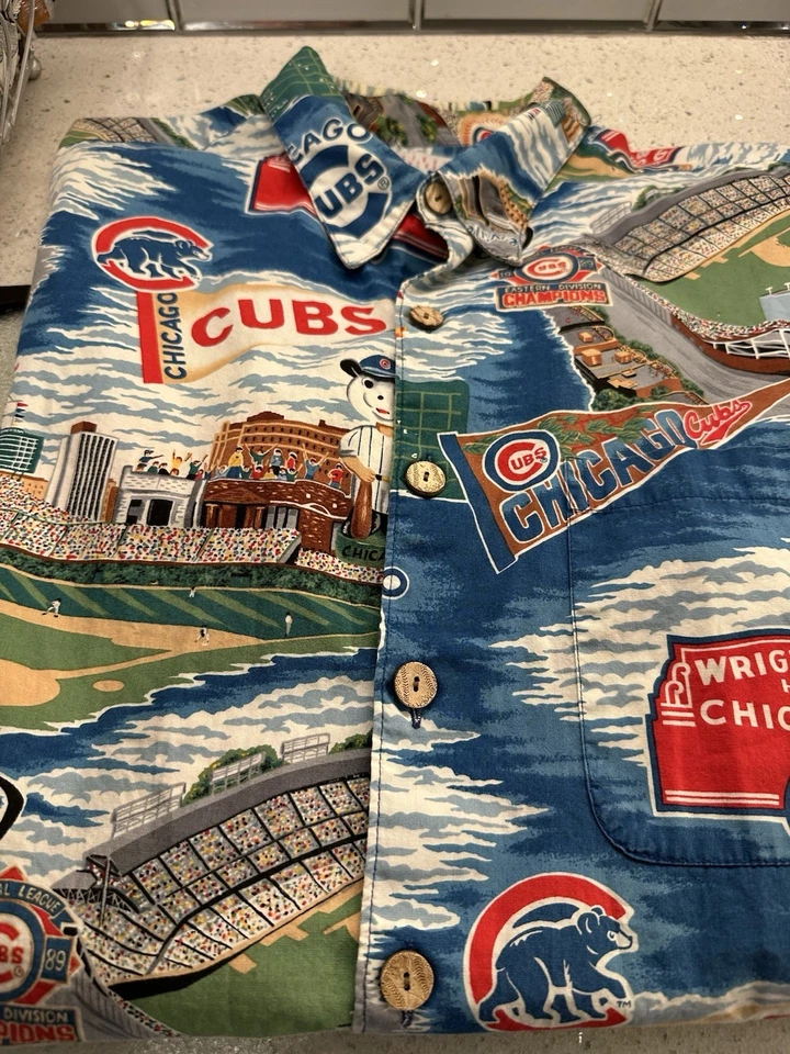 Vintage Chicago Cubs Button Up Reyn Spooner Shirt Size XL - Image 3 of 4