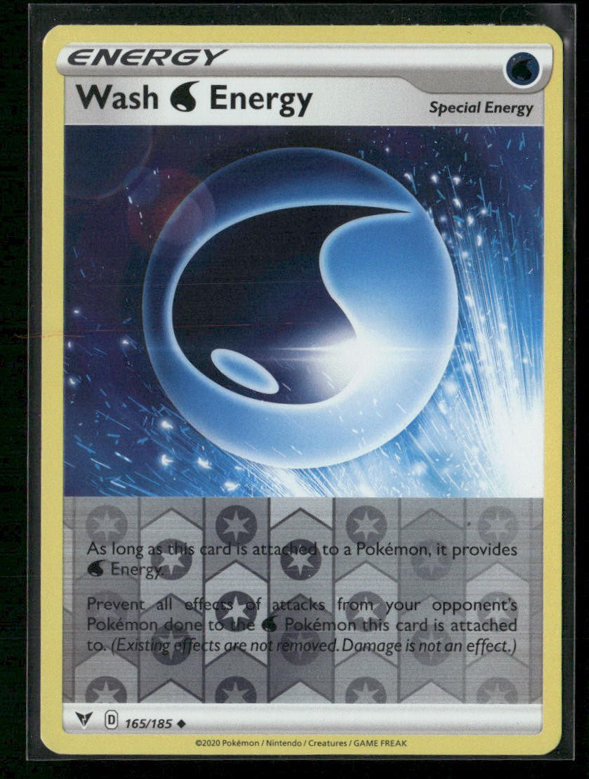 Wash Water Energy 165/185 Uncommon Vivid Voltage Pokemon Reverse Holo Near Mint