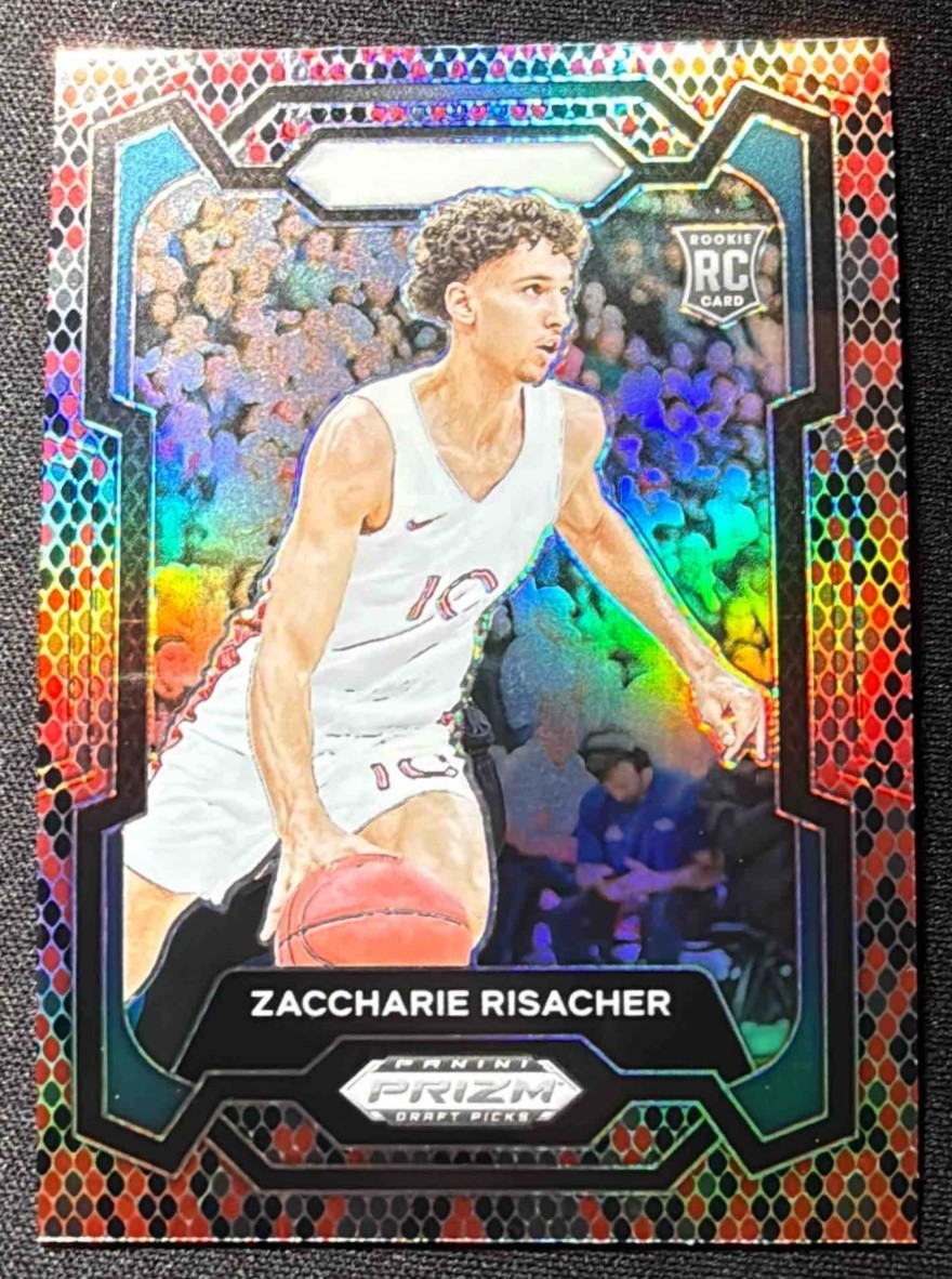 Zaccharie Risacher 2024 Panini Prizm Draft Picks Collegiate Snakeskin #69 RC
